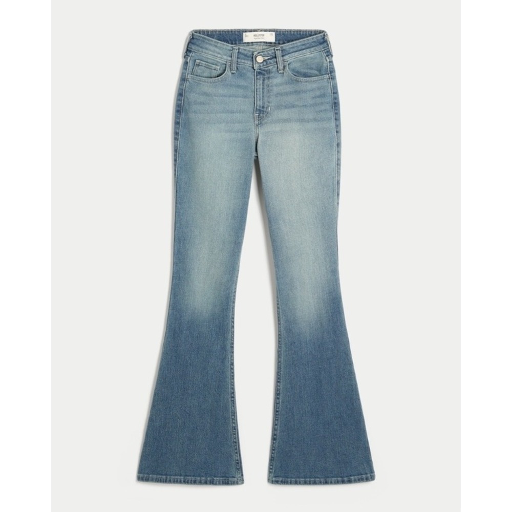Hollister High Rise Vintage Flare Jeans Light Wash Blue Classic Stretch 3S W26